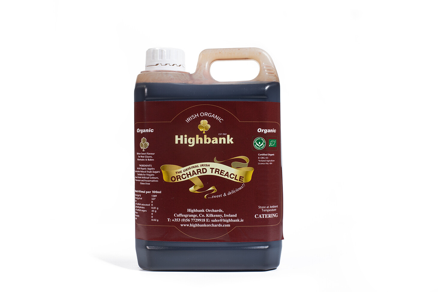 2.5 litre Catering Jug of Orchard Treacle with dark red label