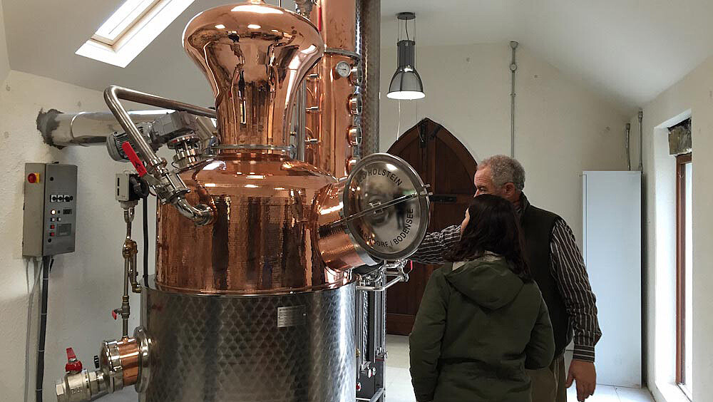 Rod showing the copper distillery