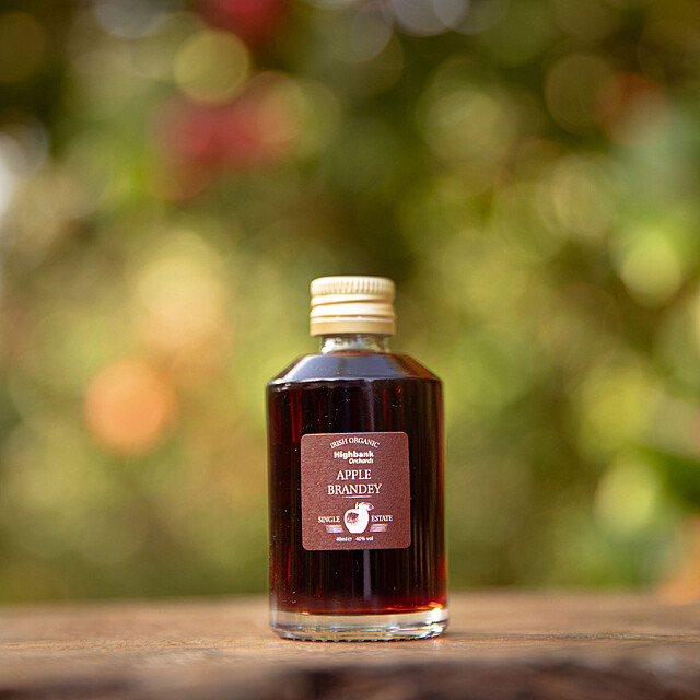 50ml miniature bottle of Highbank organic apple brandey